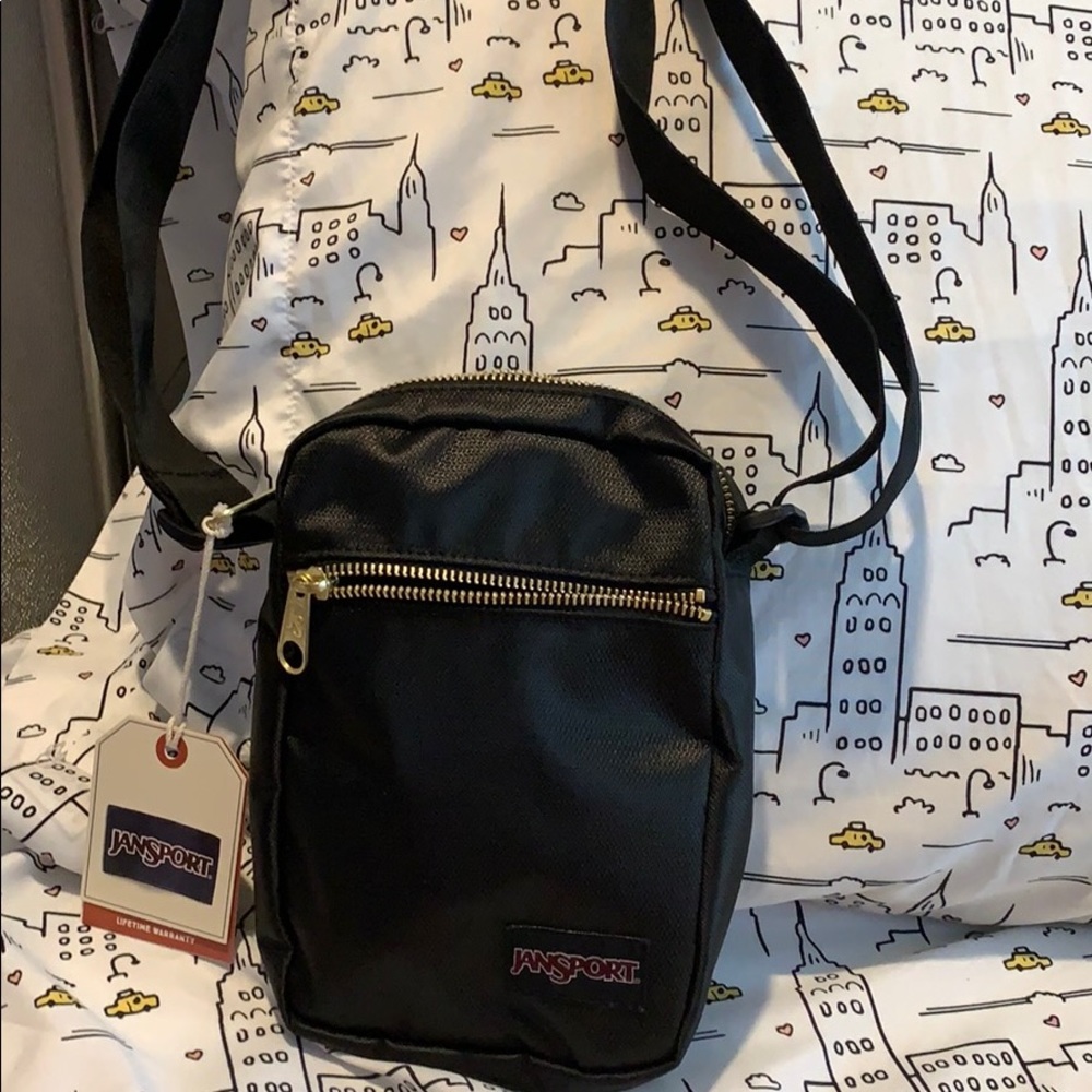 JANSPORT Weekender FX back/gold small crossbody